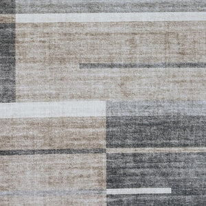 Homeroots 5' X 8' Gray And Brown Abstract Area Rug  Polyester 570056