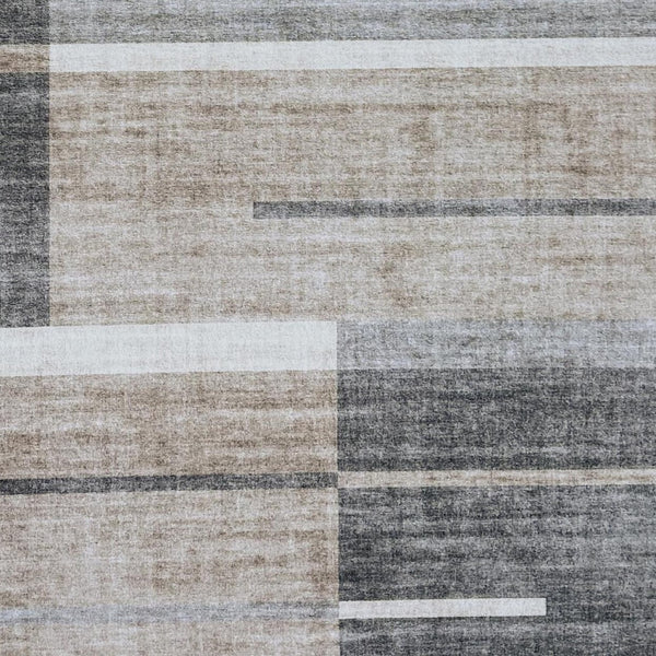 Homeroots 5' X 8' Gray And Brown Abstract Area Rug  Polyester 570056