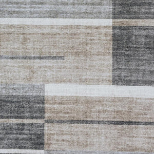 Homeroots 7' X 10' Gray And Brown Abstract Area Rug  Polyester 570057