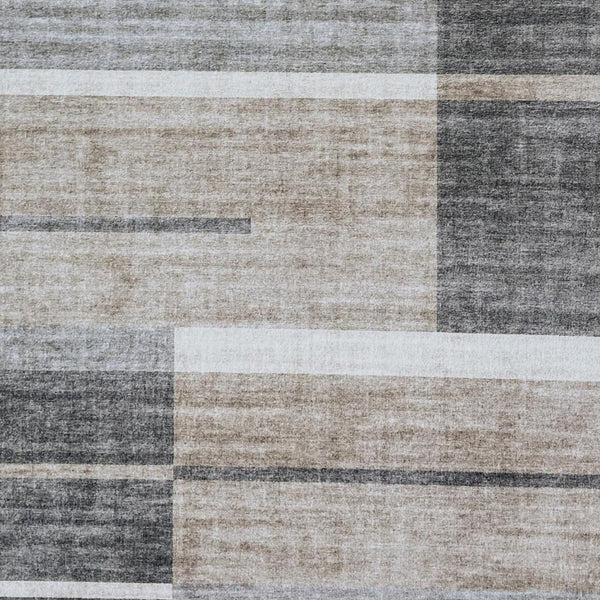 Homeroots 7' X 10' Gray And Brown Abstract Area Rug  Polyester 570057