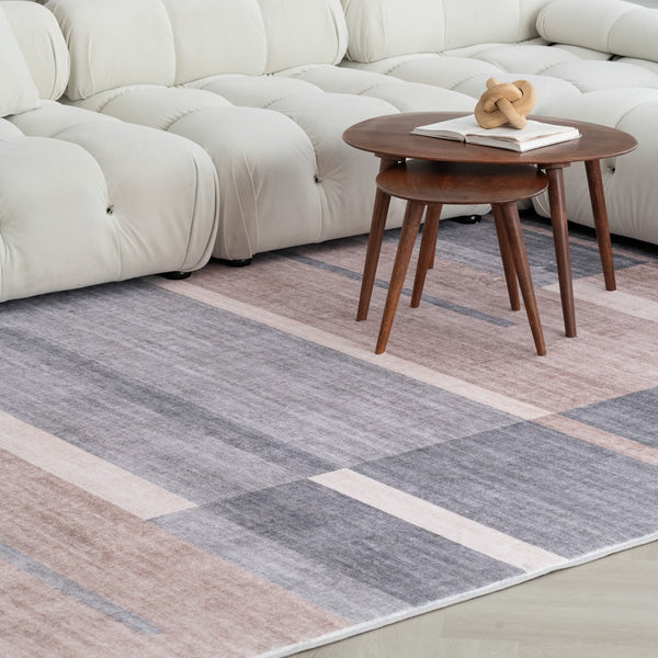 Homeroots 7' X 10' Gray And Brown Abstract Area Rug  Polyester 570057