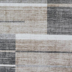 HomeRoots 5' Modern Abstract Area Rug in Gray and Brown – Stylish, Durable, and Family-Friendly Home Decor 7' X 10' 570057