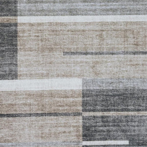 Homeroots 8' X 11' Gray And Brown Abstract Area Rug  Polyester 570058