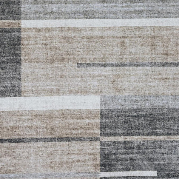 Homeroots 8' X 11' Gray And Brown Abstract Area Rug  Polyester 570058