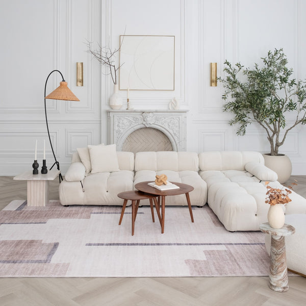 Homeroots 5' X 8' Beige And Brown Abstract Area Rug  Polyester 570060