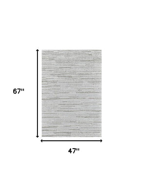 Homeroots 4' X 6' Gray Abstract Area Rug  Polyester 570067