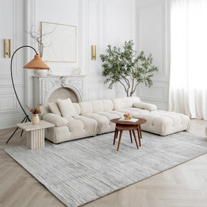 HomeRoots 4' Gray Abstract Area Rug – Stylish, Durable Design Perfect for Modern Homes with Kids and Pets 5' X 8' 570068