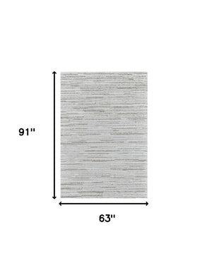 HomeRoots 4' Gray Abstract Area Rug – Stylish, Durable Design Perfect for Modern Homes with Kids and Pets 5' X 8' 570068