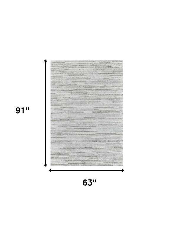HomeRoots 4' Gray Abstract Area Rug – Stylish, Durable Design Perfect for Modern Homes with Kids and Pets 5' X 8' 570068