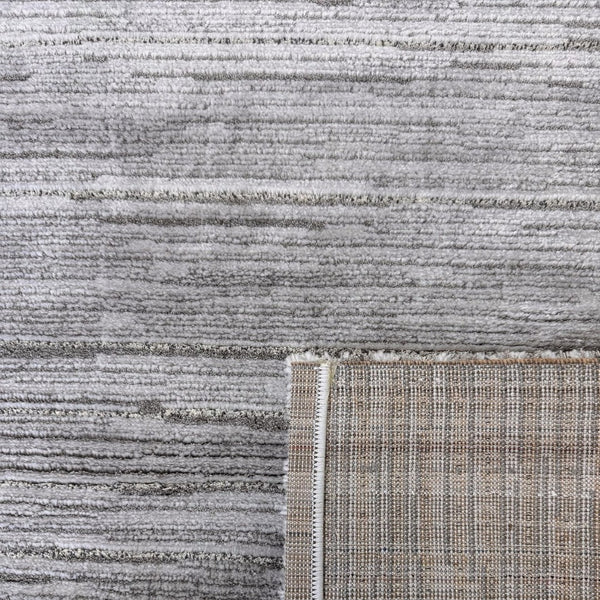 HomeRoots 8' Gray Abstract Area Rug - Modern Textured Design for Elegant Home Décor & Busy Households 8' X 11' 570070