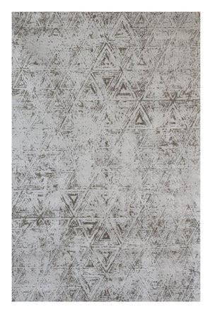 Homeroots 5' X 8' Cream And Beige Abstract Area Rug  Polyester 570088