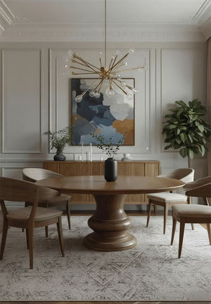HomeRoots 5' Cream and Beige Abstract Area Rug - Contemporary Design, Stain-Resistant, Perfect for Any Room 7' X 10' 570089