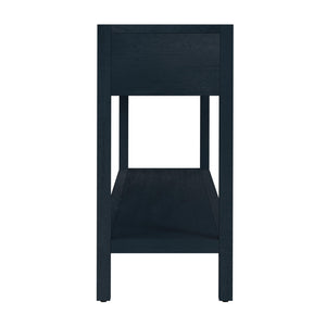 Butler Specialty Lark Rectangular Wood Console Table With Elegant Design, 2 Drawers And Open Shelf For Storage Navy Blue Acacia Solids,Mdf,Acacia Veneers 5701291-butler