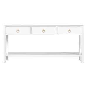 Butler Specialty Lark Rectangular Wood Console Table With Elegant Design, 2 Drawers And Open Shelf For Storage White Acacia Solids,Mdf,Acacia Veneers 5701304-butler
