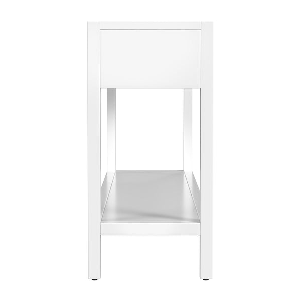 Butler Specialty Lark Rectangular Wood Console Table With Elegant Design, 2 Drawers And Open Shelf For Storage White Acacia Solids,Mdf,Acacia Veneers 5701304-butler