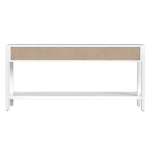 Butler Specialty Lark Rectangular Wood Console Table With Elegant Design, 2 Drawers And Open Shelf For Storage White Acacia Solids,Mdf,Acacia Veneers 5701304-butler