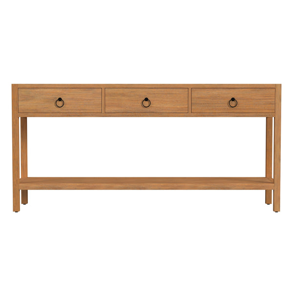 Butler Specialty Lark Rectangular Wood Console Table With Elegant Design, 2 Drawers And Open Shelf For Storage Light Brown Pine Solids,Mdf,Pine Veneers 5701312-butler