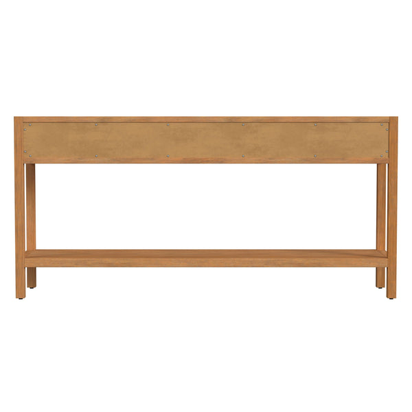 Butler Specialty Lark Rectangular Wood Console Table With Elegant Design, 2 Drawers And Open Shelf For Storage Light Brown Pine Solids,Mdf,Pine Veneers 5701312-butler
