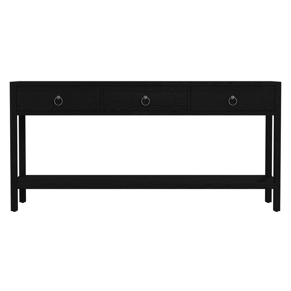 Butler Specialty Company Lark 65 In. W Elegant Wood Console Table With 3 Drawers And Shelf Storage Black Acacia Solids,Mdf,Acacia Veneers 5701432-butler