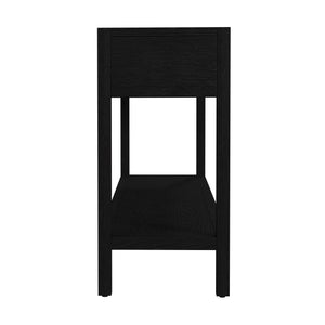 Butler Specialty Company Lark 65 In. W Elegant Wood Console Table With 3 Drawers And Shelf Storage Black Acacia Solids,Mdf,Acacia Veneers 5701432-butler