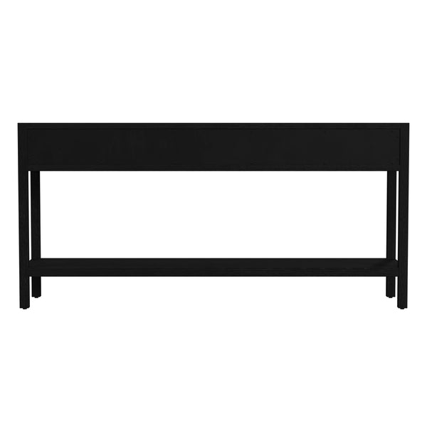 Butler Specialty Company Lark 65 In. W Elegant Wood Console Table With 3 Drawers And Shelf Storage Black Acacia Solids,Mdf,Acacia Veneers 5701432-butler