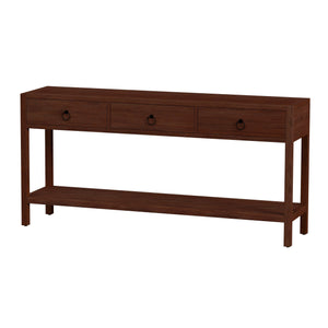 Butler Specialty Company Lark 65 In. W Elegant Wood Console Table With 3 Drawers And Shelf Storage Medium Brown Acacia Solids,Mdf,Acacia Veneers 5701489-butler