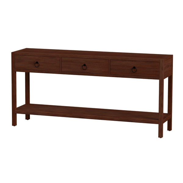 Butler Specialty Company Lark 65 In. W Elegant Wood Console Table With 3 Drawers And Shelf Storage Medium Brown Acacia Solids,Mdf,Acacia Veneers 5701489-butler