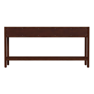 Butler Specialty Company Lark 65 In. W Elegant Wood Console Table With 3 Drawers And Shelf Storage Medium Brown Acacia Solids,Mdf,Acacia Veneers 5701489-butler