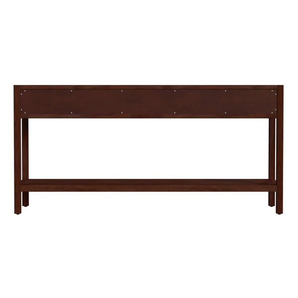 Butler Specialty Company Lark 65 In. W Elegant Wood Console Table With 3 Drawers And Shelf Storage Medium Brown Acacia Solids,Mdf,Acacia Veneers 5701489-butler