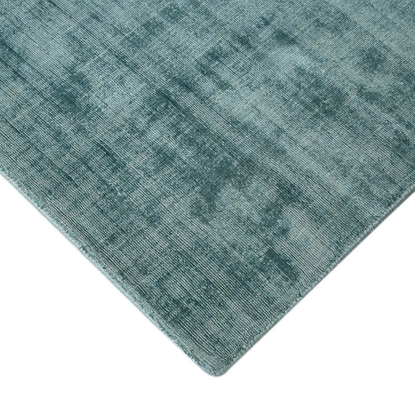 HomeRoots 4' Sea Green and Light Blue Abstract Hand-Woven Area Rug for Luxurious, Modern Home Décor 5' X 8' 570214