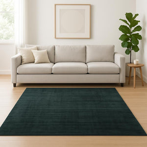 HomeRoots 4' Charcoal and Black Abstract Hand-Woven Area Rug – Elegant Texture for Modern Spaces and Comfort 8' X 10' 570221