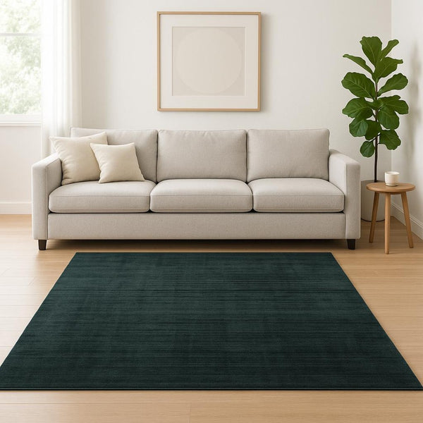 HomeRoots 4' Charcoal and Black Abstract Hand-Woven Area Rug – Elegant Texture for Modern Spaces and Comfort 8' X 10' 570221