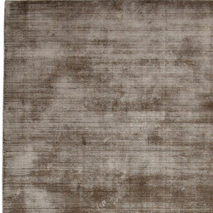HomeRoots 4' Hand-Woven Brown and Gray Abstract Area Rug – Soft Viscose, Contemporary Elegance for Any Space 5' X 8' 570226