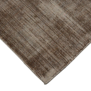 HomeRoots 4' Hand-Woven Brown and Gray Abstract Area Rug – Soft Viscose, Contemporary Elegance for Any Space 10' X 14' 570229