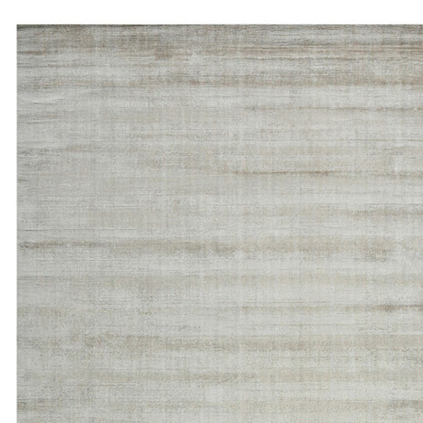 HomeRoots 4' Hand-Woven Ivory and Gray Abstract Area Rug – Modern Sophistication for Any Space, Durable Elegance 10' X 14' 570235