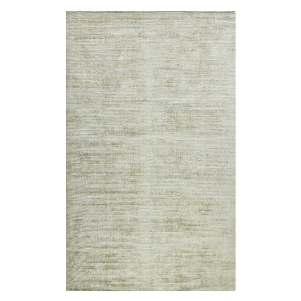 HomeRoots 4' Sand and Ivory Abstract Hand-Woven Area Rug - Artisanal Charm for Cozy, Modern Spaces 5' X 8' 570238