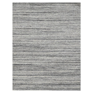 HomeRoots 4' Striped Wool Area Rug in Ivory, Gray & Black – Hand-Woven Artisan Design for Cozy Spaces 4' X 6' 570255