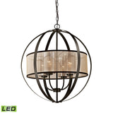 Diffusion 24'' Wide 4-Light Chandelier - Oil Rubbed Bronze - Includes LED Bulb 57029/4-LED Elk Lighting