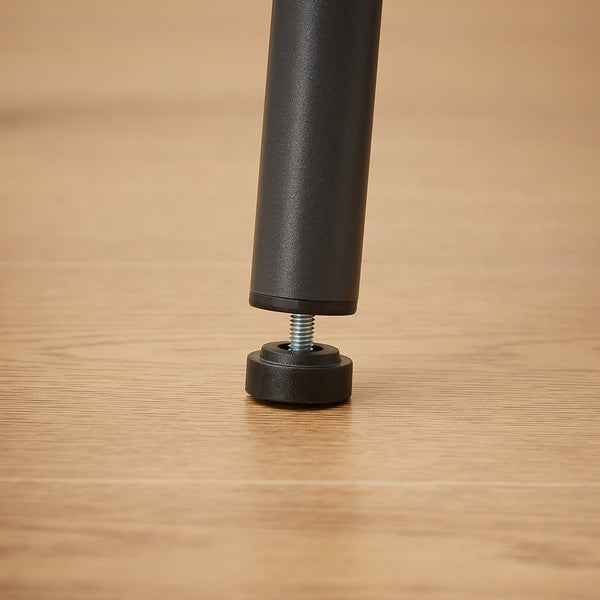 English Elm Pub Industrial Style 7-Piece High Dining Set with Steel Frame, PU Padded Bar Chairs, Adjustable Feet Grey W1668P193689