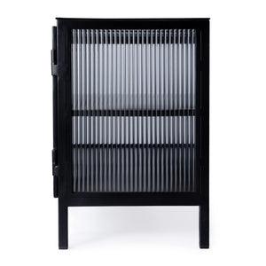 Butler Specialty Hoxton Ribbed Glass Tv Stand - Elevate Your Living Room With Urban Chic Style And Modern Design Black Iron,Glass 5703025-butler