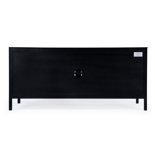 Butler Specialty Hoxton Ribbed Glass Tv Stand - Elevate Your Living Room With Urban Chic Style And Modern Design Black Iron,Glass 5703025-butler