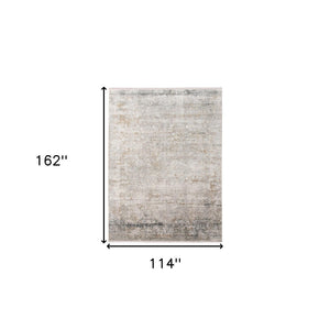 HomeRoots 5' Hand Woven Wool Area Rug with Stripes in Beige, Gray, and Orange - Rustic Charm for Any Space 10' X 14' 570306