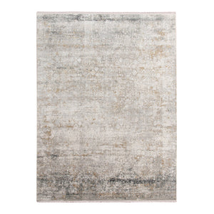 HomeRoots 5' Hand Woven Wool Area Rug with Stripes in Beige, Gray, and Orange - Rustic Charm for Any Space 10' X 14' 570306