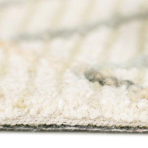 HomeRoots 8' Hand Hooked Wool Area Rug - Earthy Southwestern Design in Ivory, Gray, and Rust for Cozy Spaces 8' X 10' 570317