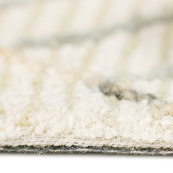 HomeRoots 8' Hand Hooked Wool Area Rug - Earthy Southwestern Design in Ivory, Gray, and Rust for Cozy Spaces 9' X 13' 570318