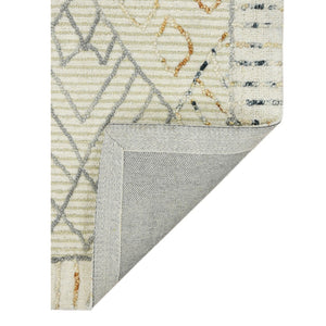 HomeRoots 8' Hand Hooked Wool Area Rug - Earthy Southwestern Design in Ivory, Gray, and Rust for Cozy Spaces 9' X 13' 570318