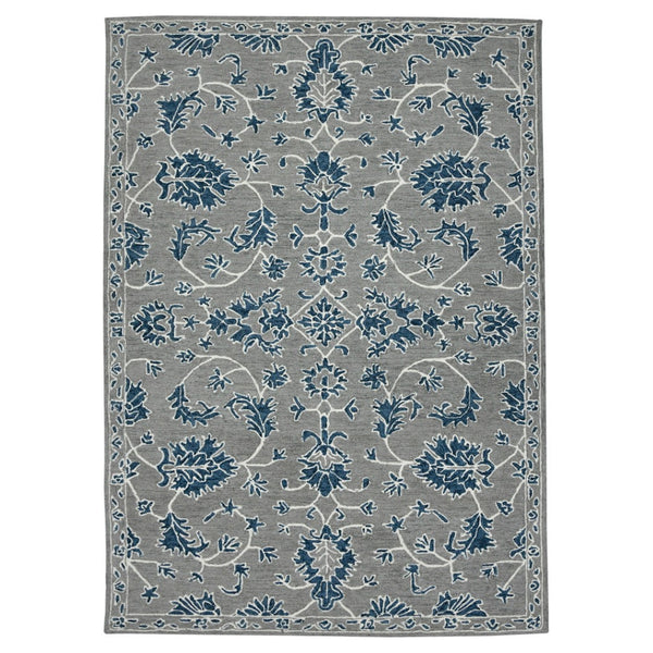 HomeRoots 5' Hand Woven Wool Area Rug with Stripes in Beige, Gray, and Orange - Rustic Charm for Any Space 8' X 10' 570393