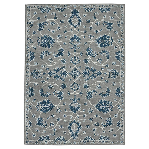 HomeRoots 5' Hand Woven Wool Area Rug with Stripes in Beige, Gray, and Orange - Rustic Charm for Any Space 8' X 10' 570393