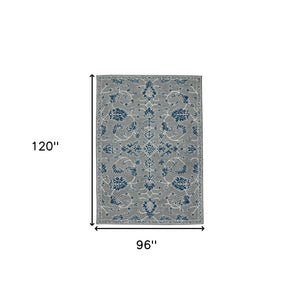HomeRoots 5' Hand Woven Wool Area Rug with Stripes in Beige, Gray, and Orange - Rustic Charm for Any Space 8' X 10' 570393