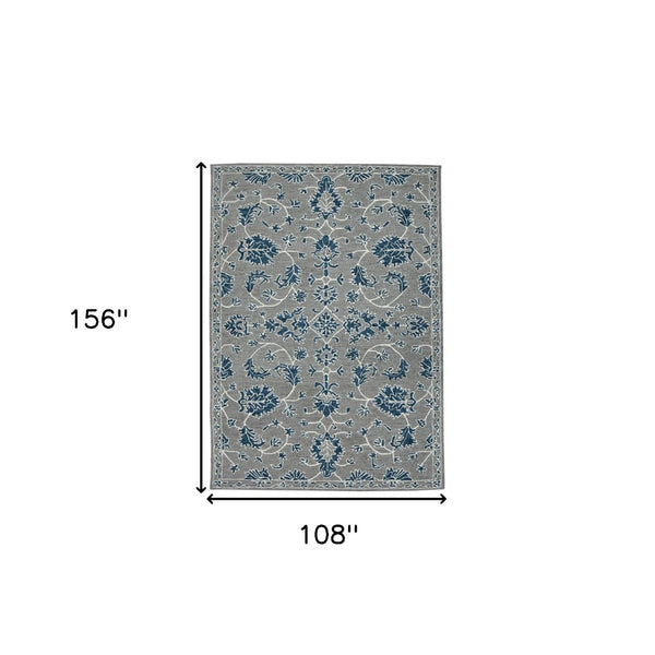 HomeRoots 5' Hand Woven Wool Area Rug with Stripes in Beige, Gray, and Orange - Rustic Charm for Any Space 9' X 13' 570394